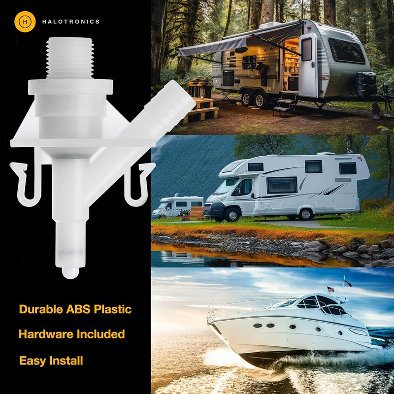Halotronics Upgraded RV Water Valve Replacement Kit for Pedal-Flush Toilets, Compatible with Sealand Dometic 300, 301, 310, 311, 320, 321 (385311641) - Hardware Included, 2024 Model - Image 3